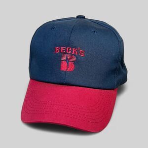 Beck's Hybrid Seed Unisex Adult Small/Teens Snapback Hat Dad Cap Red Blue Farm